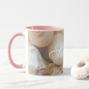 Mug Sea Shells, Summer Beach Exotic Troptic Romantic