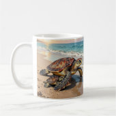 Mug Sea Turtle and Baby Illustration | Personalized (Gauche)