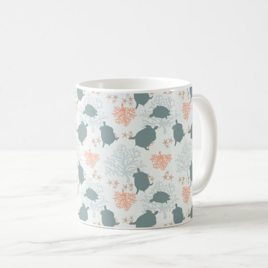 Mug Sea Turtle Ocean Motif Art (Devant droit)