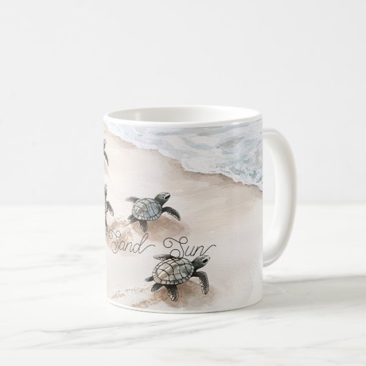Mug  Sea Turtles Sand Sun Beach (Devant droit)