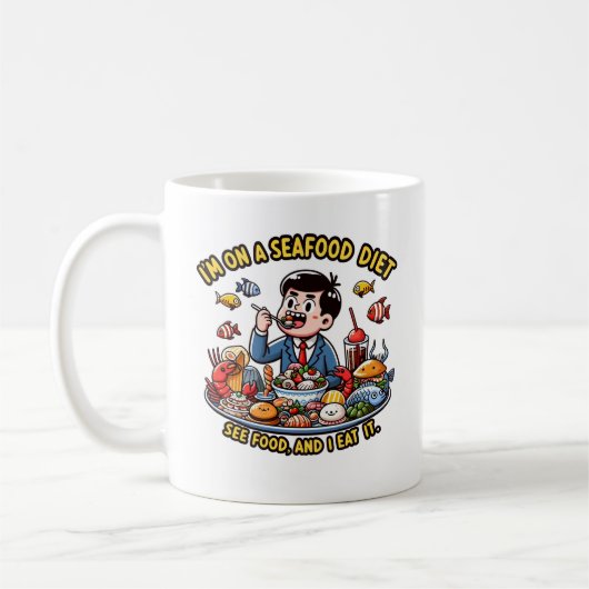 Mug "Seafood Feast – See Food, Eat Food" (Gauche)