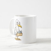 Mug Seagull Carrying Fish Crate at the Coast (Devant gauche)