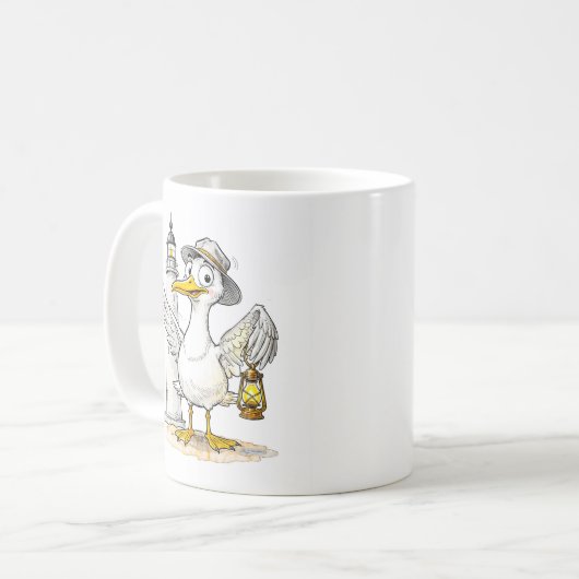 Mug Seagull Comic Lighthouse Lantern (Devant gauche)