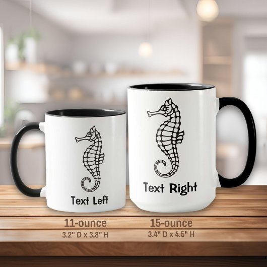 Mug Seahorse Black