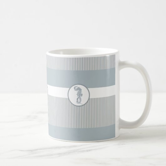 Mug Seahorse Bleu Classique Nautique Élégant (Droite)
