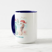 Mug Seahorse Kiss Mistletoe Noël côtier (Devant gauche)