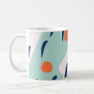 Mug Seamless abstract hand drawn brushstroke shapes pa