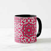 Mug Seamless abstract mandala hearts bright round orna (Devant droit)