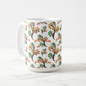 Mug Seamless Botanical Pattern with Flowers | Cute Nat (Devant gauche)