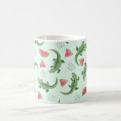 Mug Seamless crocodile pattern with watermelon slices. (Centre)