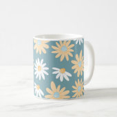 Mug Seamless daisies pattern in small naive wild flowe (Devant droit)