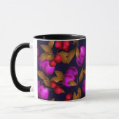 Mug Seamless dark plum fruits purple berries cherry (Gauche)