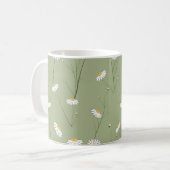 Mug Seamless floral pattern background with cosmos flo (Devant gauche)