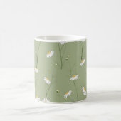 Mug Seamless floral pattern background with cosmos flo (Centre)