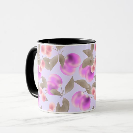 Mug Seamless light plum fruits purple berries cherry p (Devant gauche)