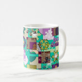 Mug Seamless Merry Christmas Snowflake dark green colo (Devant droit)