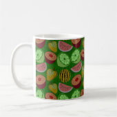 Mug Seamless pattern tropical fruit & green background (Gauche)