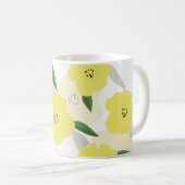 Mug Seamless pattern with bright yellow flowers backgr (Devant droit)