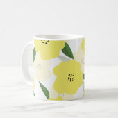 Mug Seamless pattern with bright yellow flowers backgr (Devant gauche)