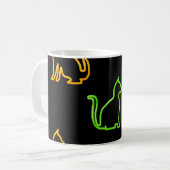 Mug Seamless pattern with catsabstract,animal,art,arti (Devant gauche)