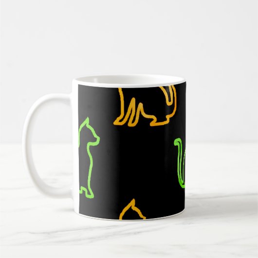 Mug Seamless pattern with catsabstract,animal,art,arti (Gauche)