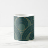 Mug Seamless pattern with golden and green circles on  (Centre)