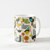 Mug Seamless pattern with stylized birds in retro bauh (Devant droit)