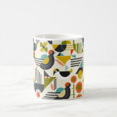 Mug Seamless pattern with stylized birds in retro bauh (Centre)