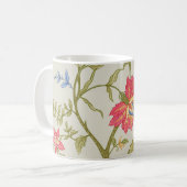 Mug Seamless pattern with stylized ornamental flowers (Devant gauche)