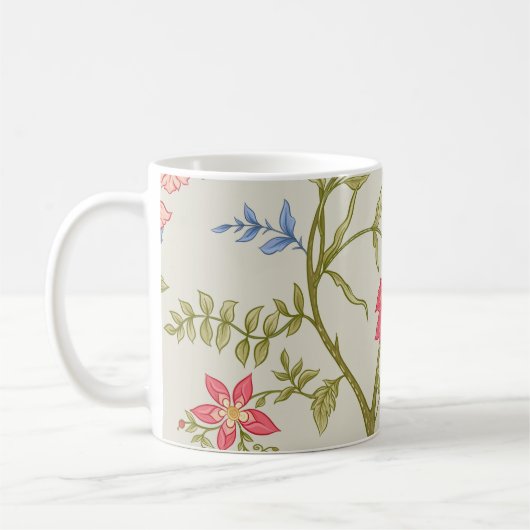 Mug Seamless pattern with stylized ornamental flowers (Gauche)