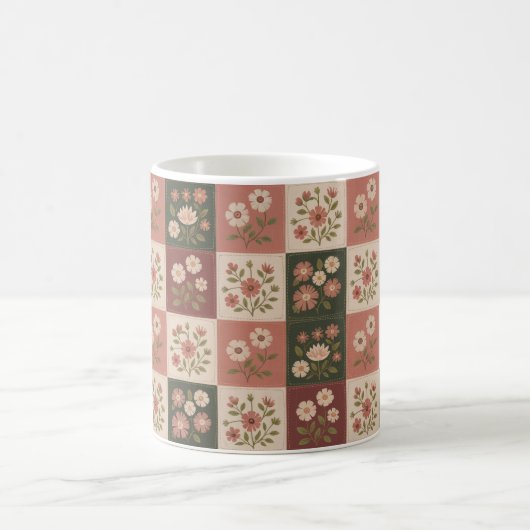 Mug Seamless Rustic Floral Patchwork (Centre)