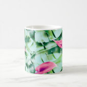 Mug Seamless tropical leaves pattern background, retro (Centre)