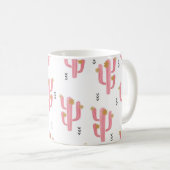 Mug Seamless watercolor flowering cactus pattern. Vint (Devant droit)