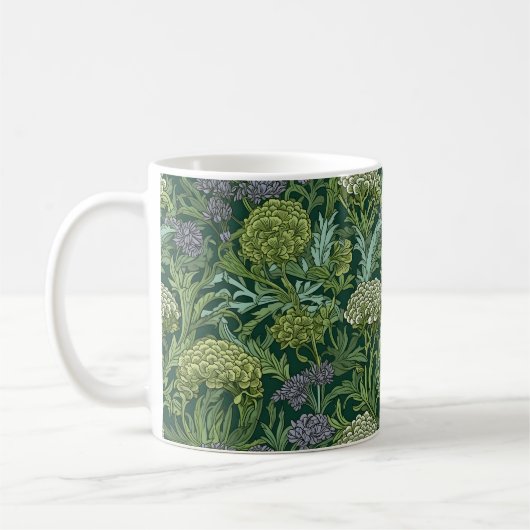 Mug Seamless William Morris style floral pattern (Gauche)