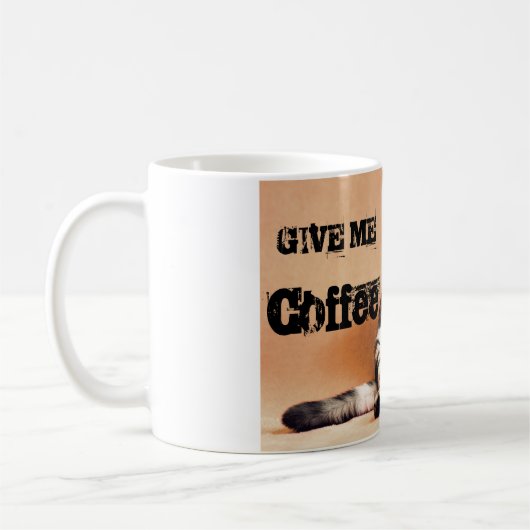 Mug Séance drôle de chat de pli d'écossais (Gauche)