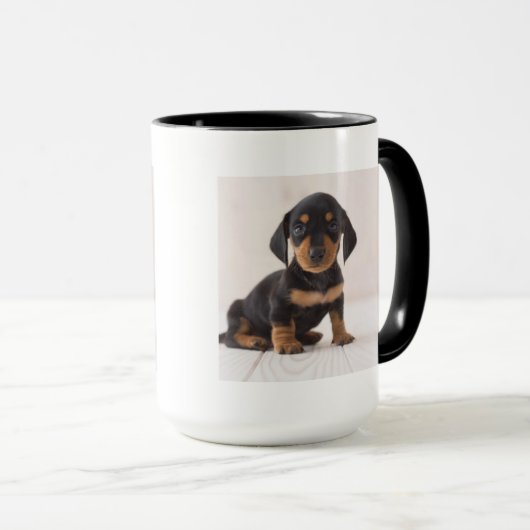 Mug Séance miniature de teckel (Devant droit)