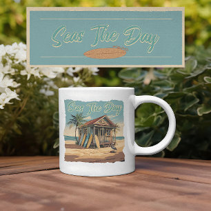 Mug Seas Le Jour Vintage Surf Shack Art