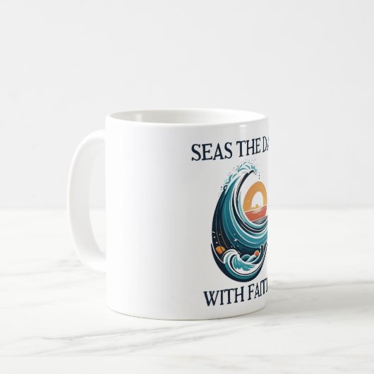 Mug Seas The Day With Faith Classic Mug, 11 oz (Devant gauche)