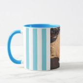 Mug Seashell Beach Script Photo Nom personnalisé Moder (Gauche)