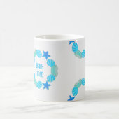 Mug Seashell cercles plage bébé ou nom personnalisé (Centre)