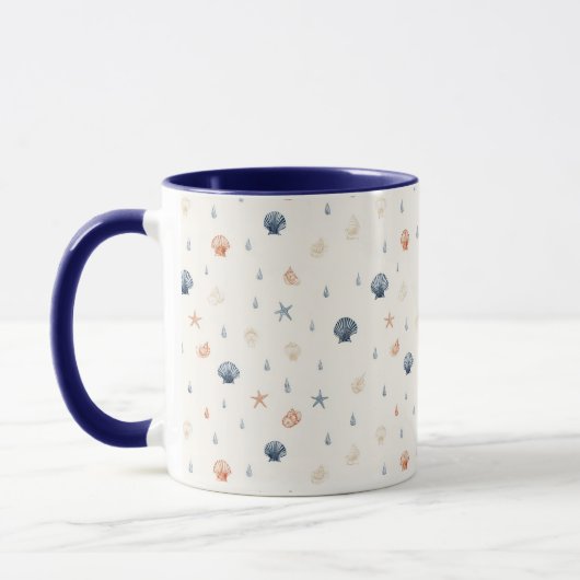 Mug Seashell Starfish Motif sans fil (Gauche)