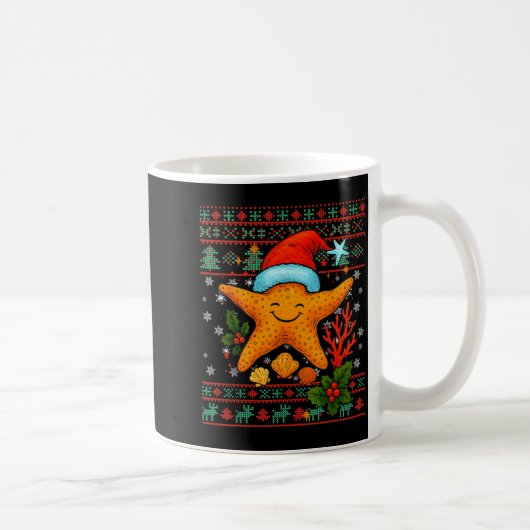 Mug Seashells Christmas Ocean Water Starfish Ugly Xmas (Droite)