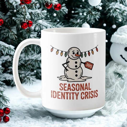 Mug Seasonal Identity Crisis | Xmas Melting Snowman 