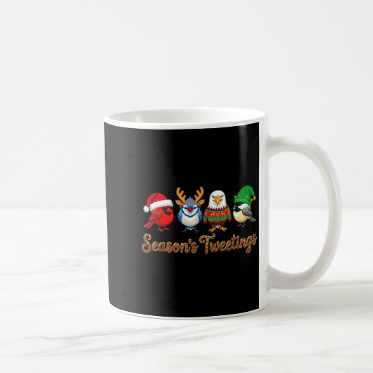 Mug Season's Tweetings Funny Christmas Birdwatcher Squ (Droite)