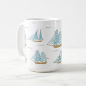 Mug Seatime été Cute yachts avec voile (Devant gauche)