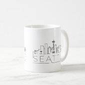 Mug Seattle a stylisé l'horizon (Devant droit)
