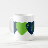 Mug Seattle Seahawks Football Coeur Design (Devant gauche)