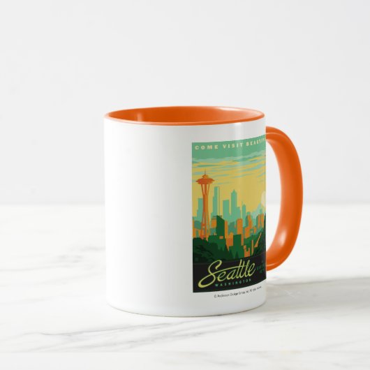 Mug Seattle, WA (Devant droit)