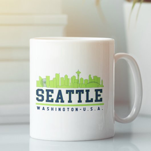 Mug Seattle Washington Beautiful Skyline City