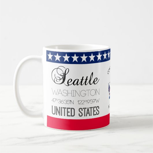 Mug Seattle, Washington, États-Unis (Gauche)